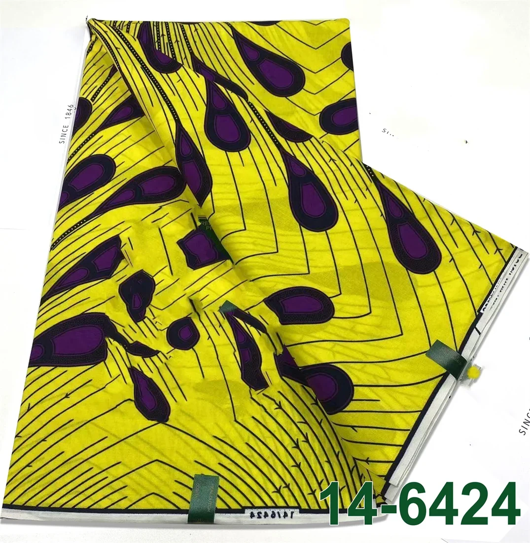Latest Style Ankara Wax Print Fabric - 100% Cotton High Quality Soft African Real Wax Material