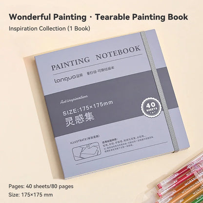 Mini Tearable Sketchbook 250gsm – 40-Sheet Drawing Notebook for Watercolor, Acrylic, Marker, Oil & Gouache