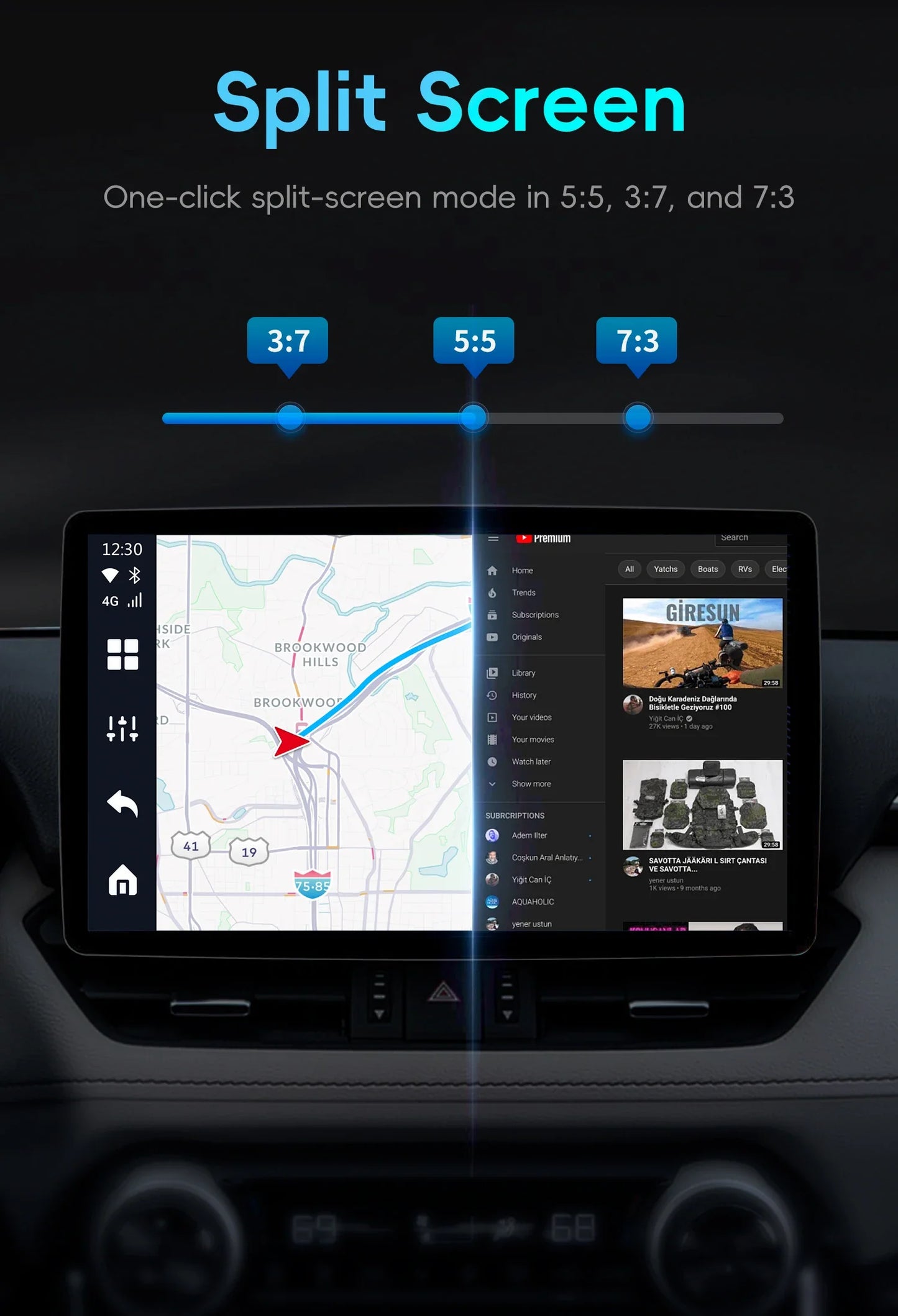 OTTOCAST P3 Android AI Box – Wireless CarPlay & Android Auto with HDMI Output, Built-in GPS, YouTube & Netflix for Car