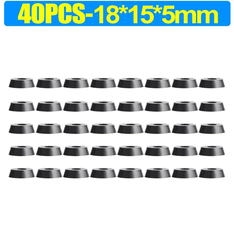 8/80pcs Rubber Furniture Pads - Non-Slip Floor Protectors & Chair Leg Bumper Gaskets for Tables and Cutting Boards