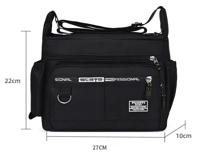 Men's Messenger Bag | Crossbody Shoulder Sling Pack | Waterproof Oxford Packs for Work Business | Small Satchel Purse