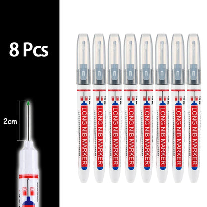 2cm Waterproof Deep Hole Marker Pen - Long Head Carpenter Markers for Metal Woodworking Tools 4-80pcs