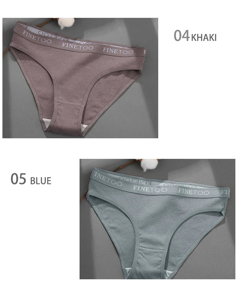 5-Pack Women’s Cotton Panties – Sexy Comfort Briefs with Letter Print & Waistband (M-XXL)