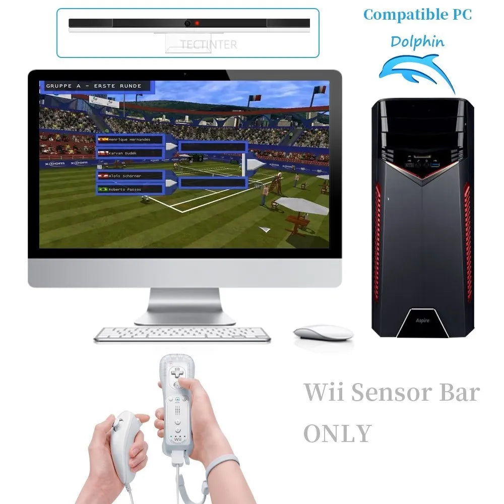 Wireless IR Sensor Receiver Bar for Wii – Infrared Signal Remote Holder with Bluetooth Compatibility