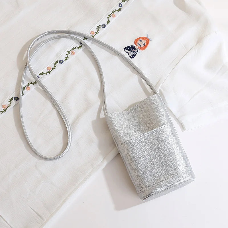 Luxury PU Leather Phone Bag - Custom Letter Crossbody Shoulder Purse for Women’s Fashion Travel & Daily Use