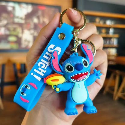 Anime Disney Cartoon Keychain – Gummed Girl, Mermaid & Princess Keyring, Cute Snow White & Alice Toy Gift
