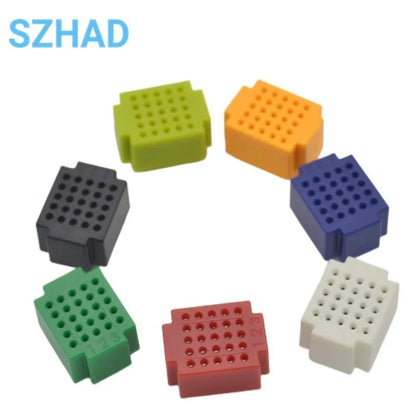 7pcs ZY-25/55 Mini Breadboard Set - Solderless PCB Prototype Test Boards for Electronics Projects