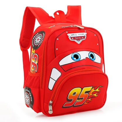 Disney Car Children's Backpack - Safety Bag for Kindergarten Boys, Ages 3-6, Ideal for Primary School Students