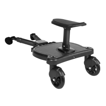 2-in-1 Universal Stroller Buggy Board with Detachable Seat – Pram Pedal Adapter for Kids, 25kg Load Capacity