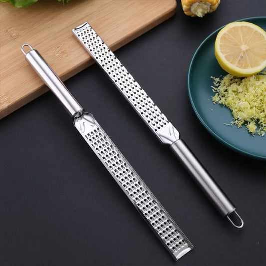 20cm Stainless Steel Kitchen Grater - Multi-Purpose Lemon Zester, Cheese Shredder & Ginger Garlic Peeler Tool