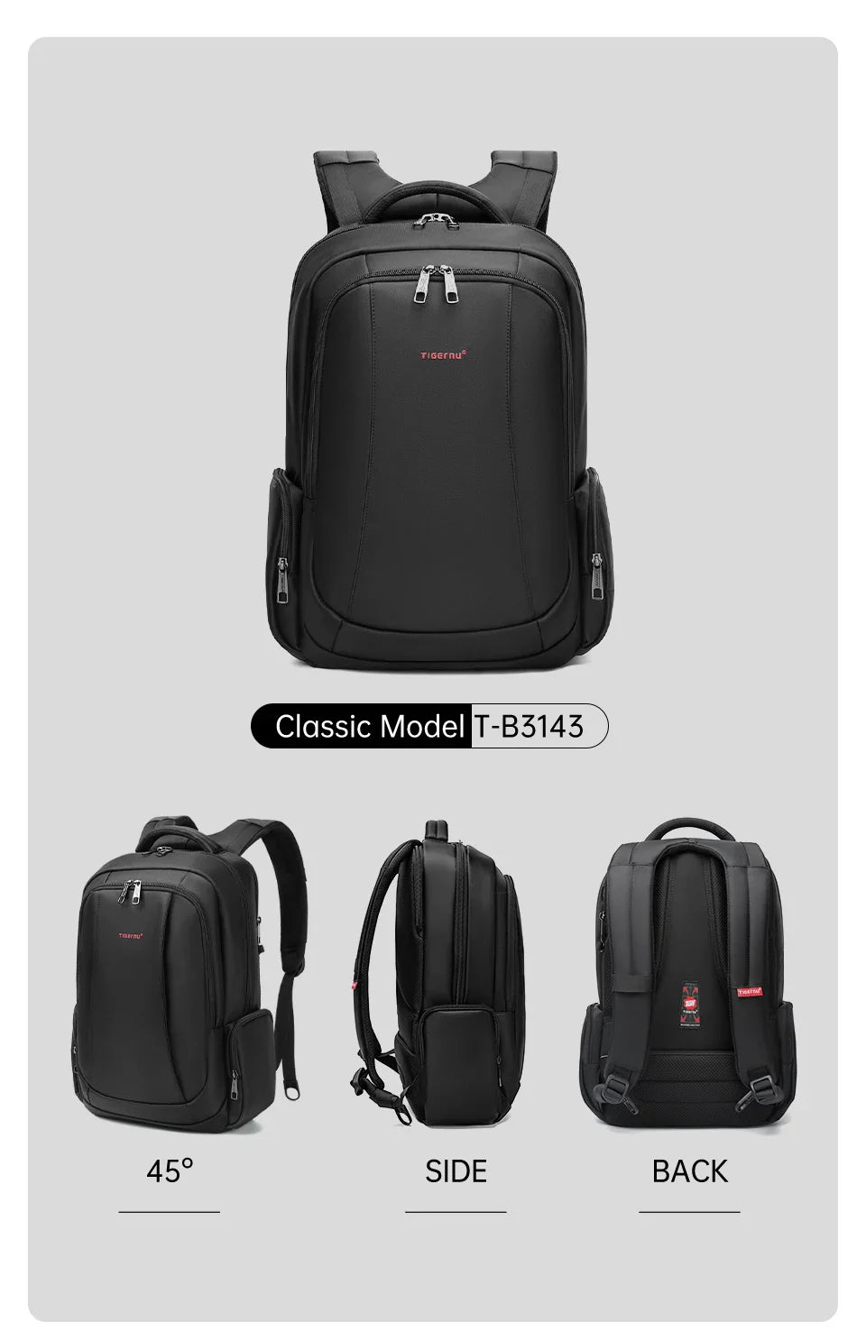 Lifetime Warranty Men’s Laptop Backpack – Anti-Theft Travel & School Bag for 14-17.3 Inch Laptops, Male Knapsack