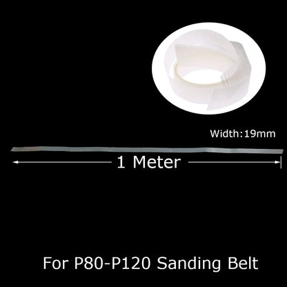 Connector Tape for Sanding Belts - 1/3/5M Roll 19mm Width Butt Joint Repair Tape for Abrasive Belt Splicing