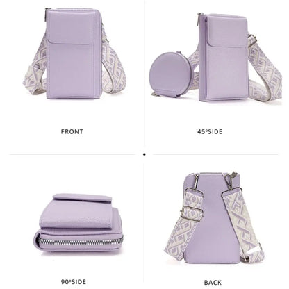 Women's Mini PU Leather Phone Bag - Lightweight Small Crossbody Purse for Everyday Use