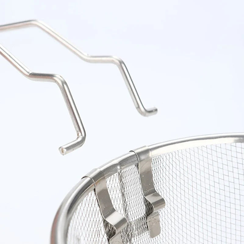 Stainless Steel Frying Strainer Basket - French Fries Deep Fry Basket with Handle, Kitchen Wire Mesh Colander Tool