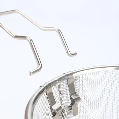 Stainless Steel Frying Strainer Basket - French Fries Deep Fry Basket with Handle, Kitchen Wire Mesh Colander Tool