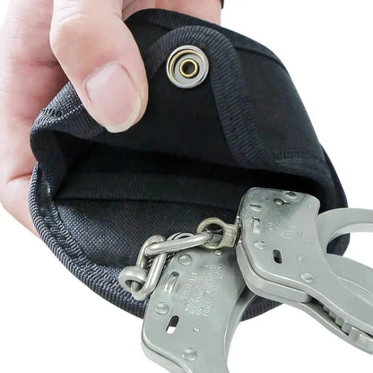 Tactical Handcuff Case - Officer Waist Pocket Security Accessories Bag, Fits 2-Inch Duty Belt, Open Top and Quick Pull