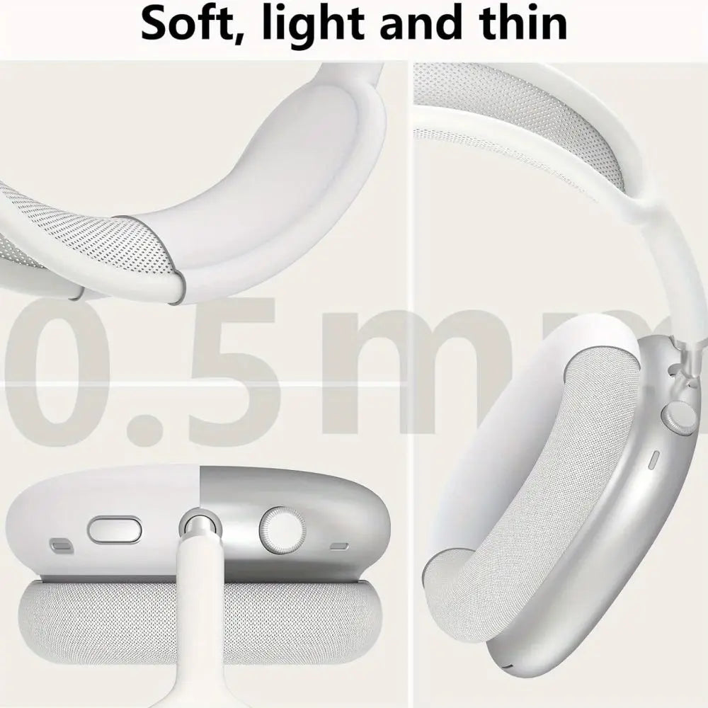 3-in-1 Silicone AirPods Max Case - Soft Shockproof Anti-Scratch Headphone Protector Cover