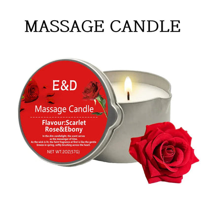 Massage Oil Candle – Aromatherapy Stress Relief Scented Candle for Skin Moisturizing & Spa Relaxation Luxury Home Wellness Candle