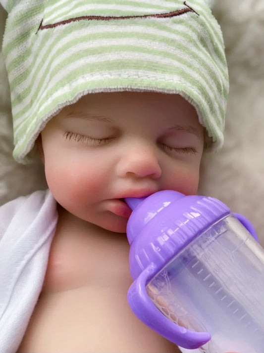 Loulou Reborn Baby Doll – Full Body Soft Silicone Boy or Girl with Openable Mouth