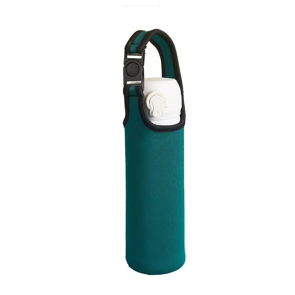 450-600ML Neoprene Water Bottle Cover Bag - Insulated Pouch Holder with Shoulder Strap for Sports & Camping