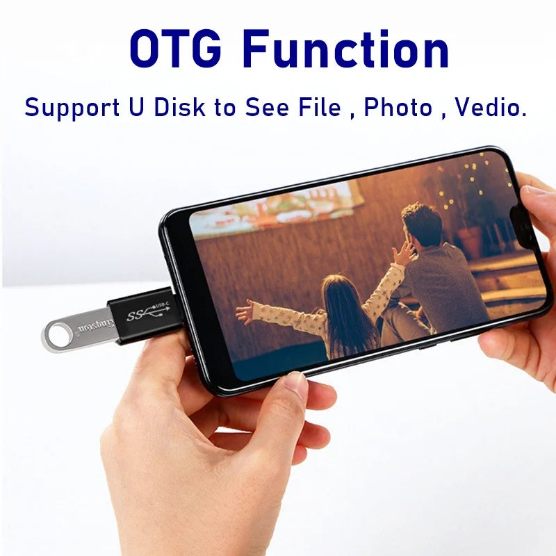 Universal OTG Type C Adapter - USB-C Male to Micro USB Female Converter for MacBook, Samsung Note 20 Ultra, Huawei