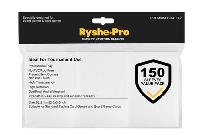 100PCS Matte Card Sleeves - 66x91mm TCG Trading Card Protectors for Pokémon, Tarot & Board Games