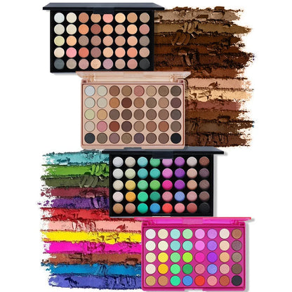 POPFEEL 40 Color Eyeshadow Palette - Earth Tone & Rainbow Shades with Matte and Shimmer Long Lasting Finish