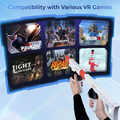 DEVASO Gun Stock Mount for Meta Quest 3/3S VR Headset – Shooter Game Expansion Accessory