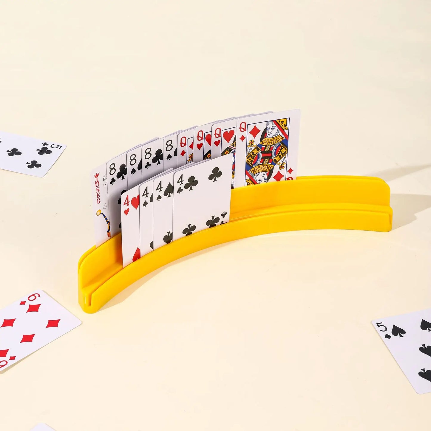Plastic Poker Card Stand Holder - Creative Playing Card Support Clip Base for Easy Hands-Free Board Games
