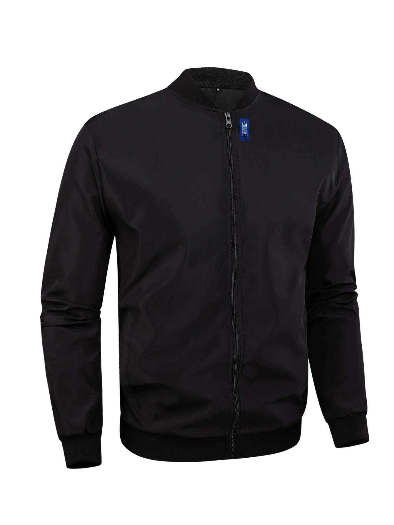 2024 Men's Spring Autumn Jacket – Short Loose Baseball Collar, Solid Color, Business Casual Thin Coat