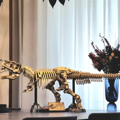 T-Rex Fossil Building Blocks Set – Tyrannosaurus Rex Dinosaur Model, Lego-Compatible Christmas Gift
