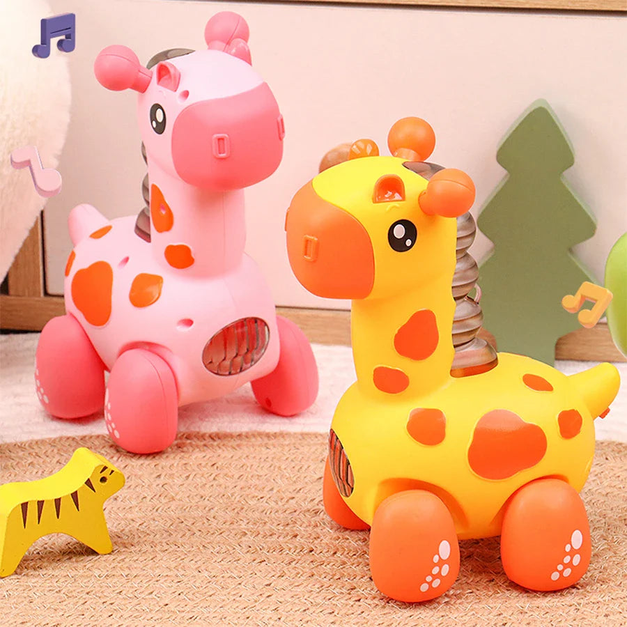 Giraffe Crawling Toy with Lights & Music – Educational Rope Toy for Toddlers, Early Learning Puzzle Toy