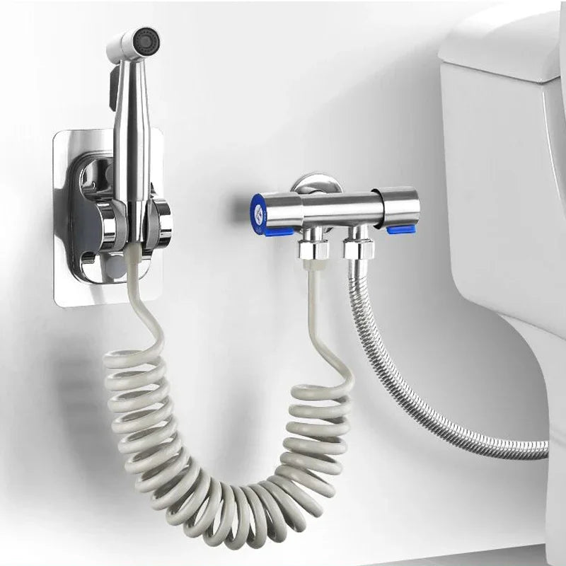 304 Stainless Steel Toilet Spray Gun Set – High Pressure Bathroom Douche & Women’s Washer Nozzle