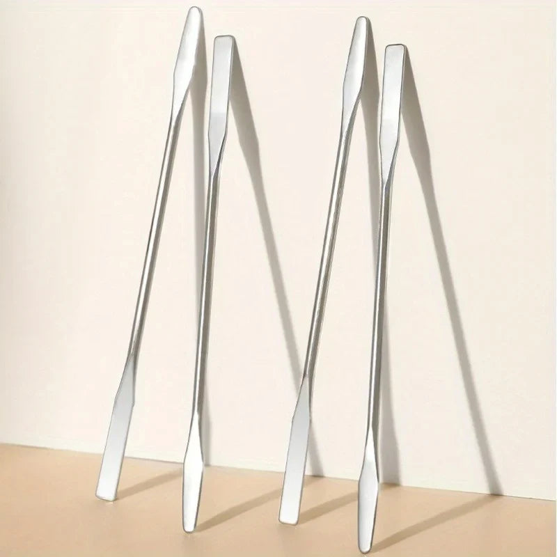 3pcs Dual-Ended Stainless Steel Mixing Spatula - Nail Art, Makeup and Craft Mixing Tool Set