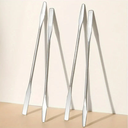 3pcs Dual-Ended Stainless Steel Mixing Spatula - Nail Art, Makeup and Craft Mixing Tool Set