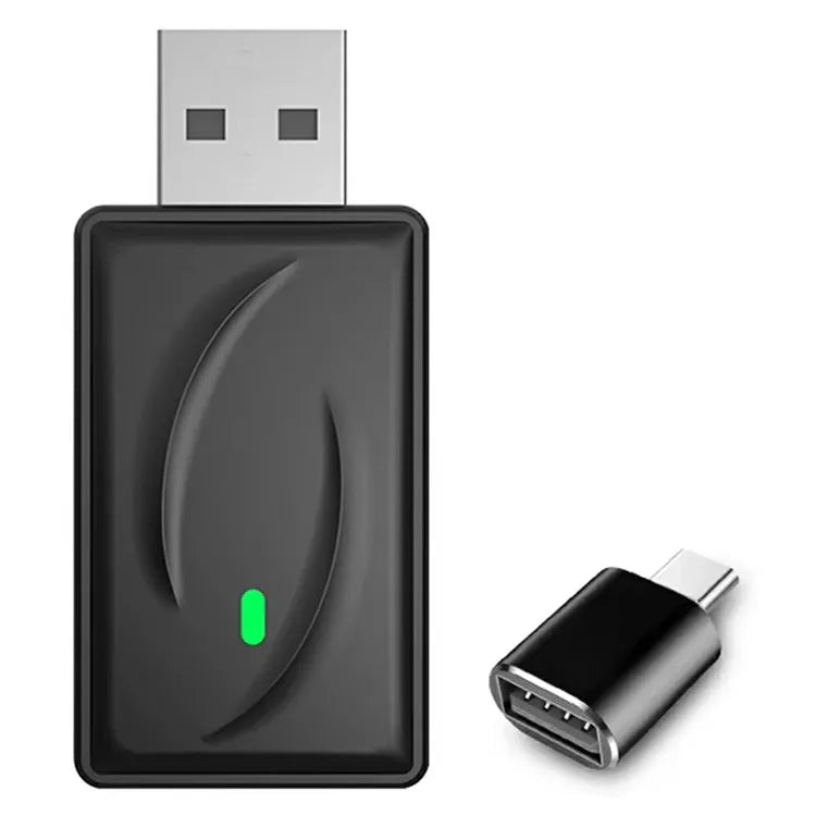 2-in-1 CarPlay & Android Auto Wireless Adapter – Mini 5G/WiFi Connector for iPhone & Android