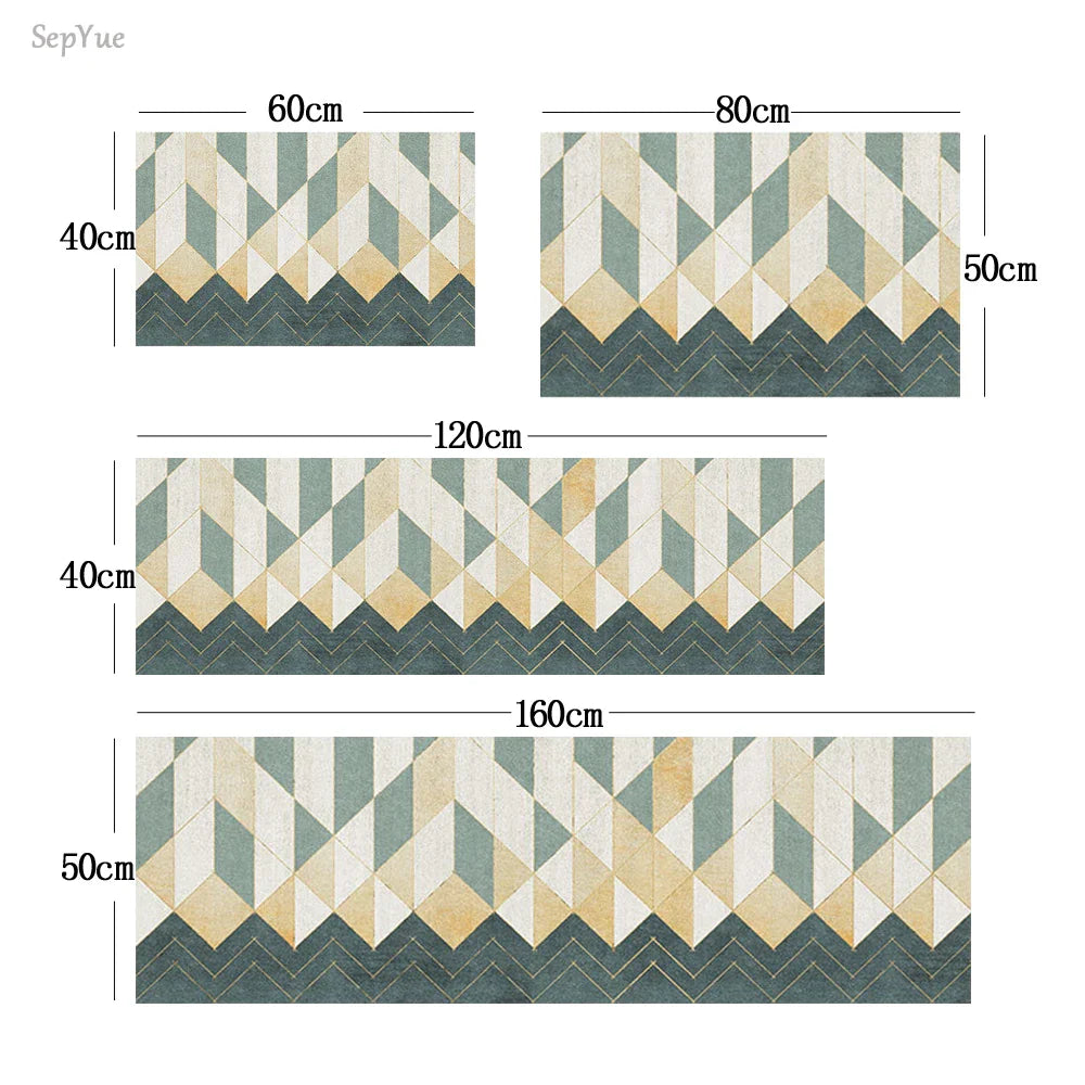 Absorbent Non-Slip Kitchen Mat – Printed Area Rug for Hallway, Living Room, Bedroom & Entrance