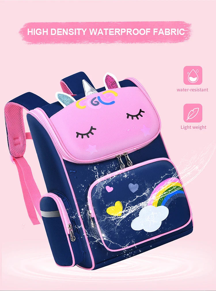 Children’s School Backpack | Cute Waterproof Lightweight Bag for Elementary Students, Grades 1-6, Ages 6-12