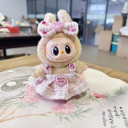 17cm Mini Plush Doll Clothes – Korea Kpop Exo Labubu Idol Suit Outfit Accessories, Doll Clothing Gift (Clothes Only)