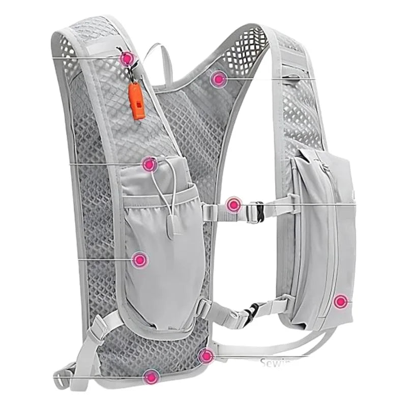 Lightweight Running Hydration Vest Backpack – Marathon Hiking Cycling Chest Pack with Phone Pocket