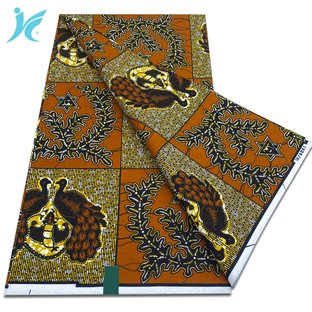 2026 African Real Wax Fabric - 100% Cotton Nigerian Ankara Dutch Batik Sewing Cloth