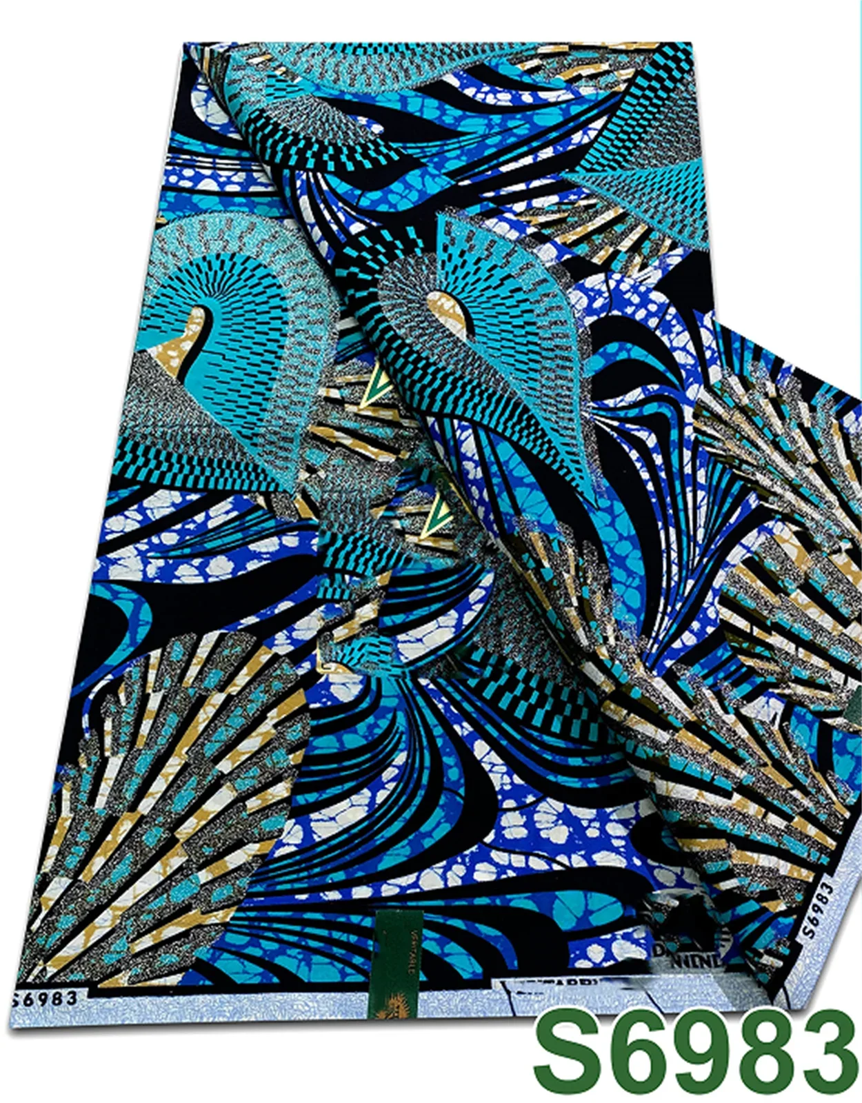 Original African Wax Print Fabric - 6 Yards 100% Cotton Nigerian Ankara Sewing Material