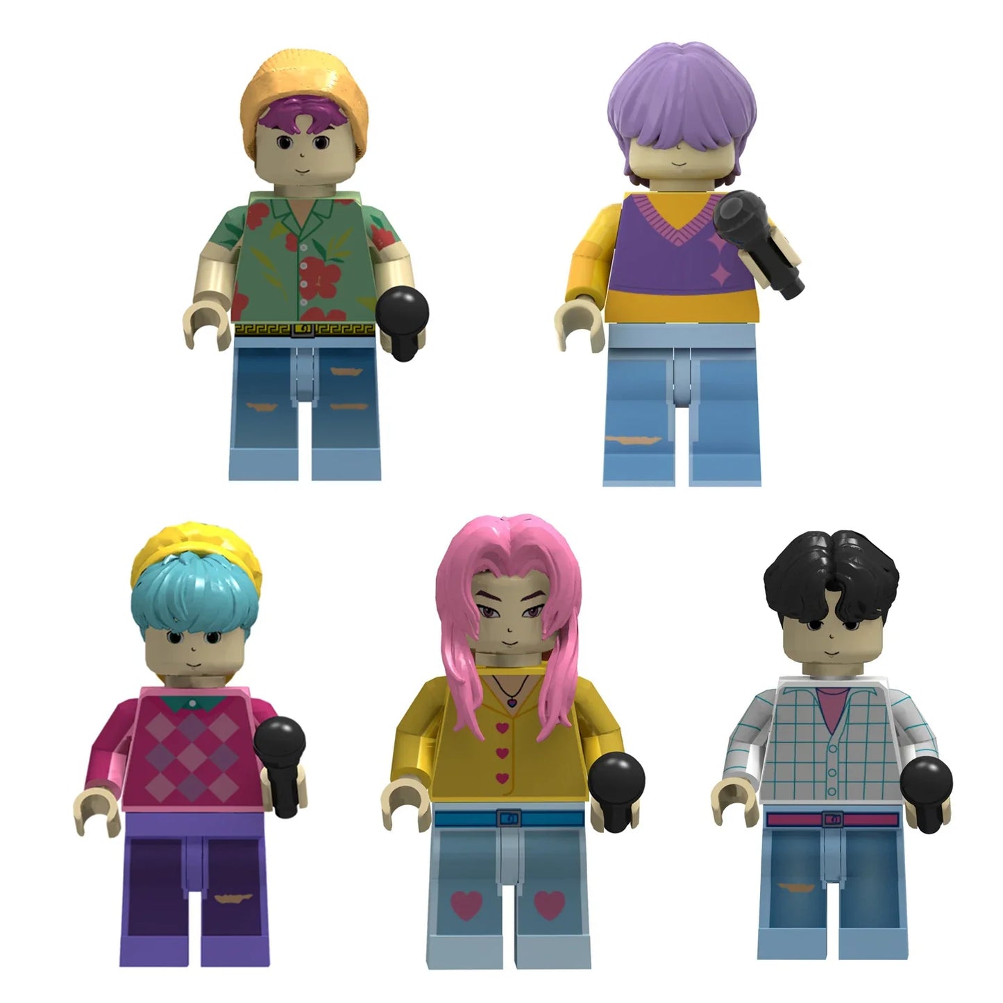 New Kpop Demon Hunters Mini Action Figure – Building Blocks Toy & Desk Decoration Collectible Gift