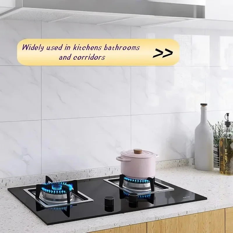 Self Adhesive Tile Wallpaper Stickers - 10/20/40PCS Waterproof 30x30cm Floor Decals for Kitchen, Bathroom & Home Decor
