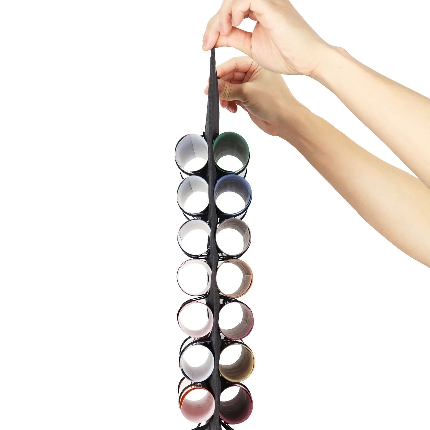 Vinyl Storage Holder - 48-Grid Hanging Bag and Rack for Vinyl Rolls, Thermal Transfer Film Organizer, Behind the Door Pocket