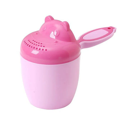 Baby Cartoon Bear Bath Cup - Cute Newborn Shower Rinse Spoon for Kids Shampoo & Bathing
