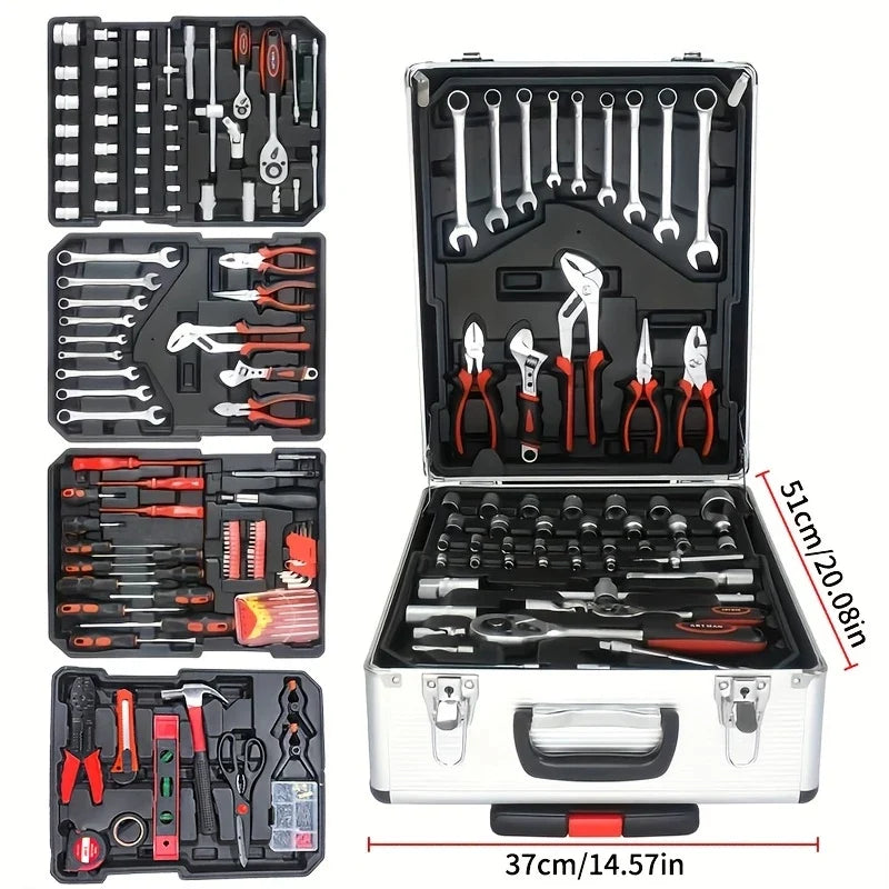 899-Piece Professional Tool Kit - Portable Multi-Function Toolbox for Home, Car Repairs & DIY Projects