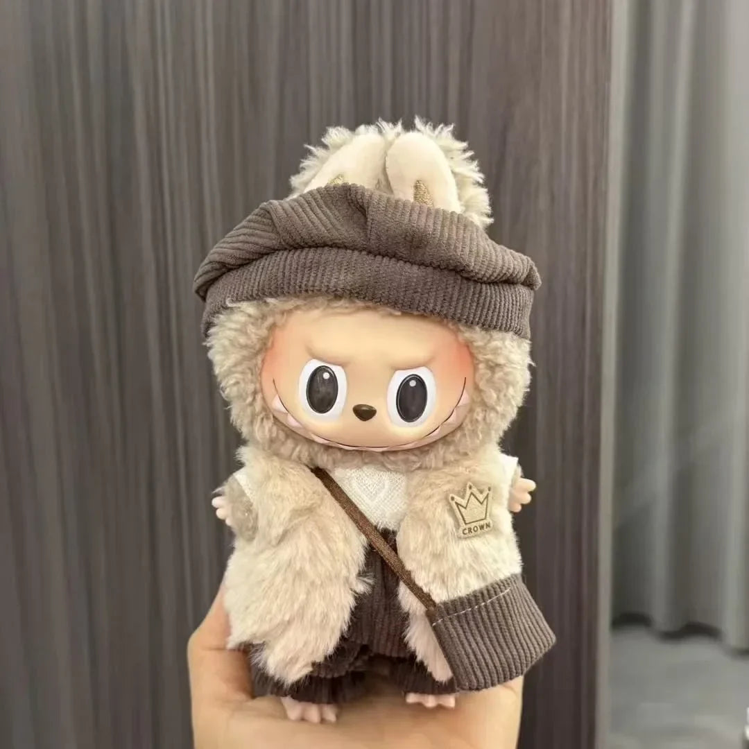 17cm Labubu V1–V2 Trendy Doll Clothes & Accessories – Idol Outfit for Kids Gift
