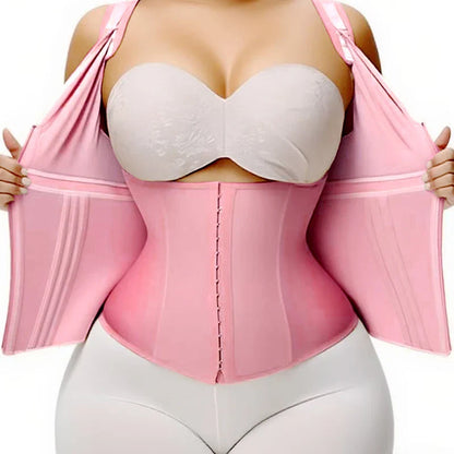 AfruliA XXXS Colombian Fajas – High Compression Vest Waist Trainer Corset with Zipper & Hook, Flat Belly Slimming Body Shaper