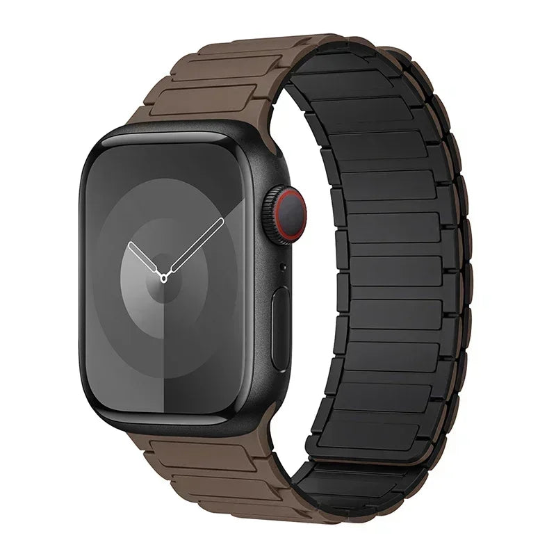 Magnetic Silicone Sports Band for Apple Watch — Fits Ultra 2 (49mm) & Series 9/8/7/6/5/4/SE/3 (38–45mm)